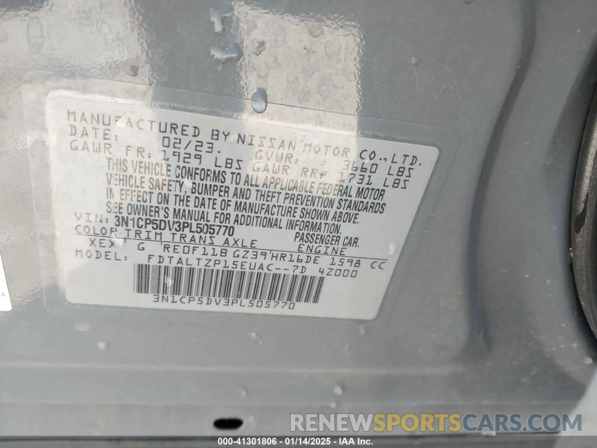 9 Photograph of a damaged car 3N1CP5DV3PL505770 NISSAN KICKS 2023