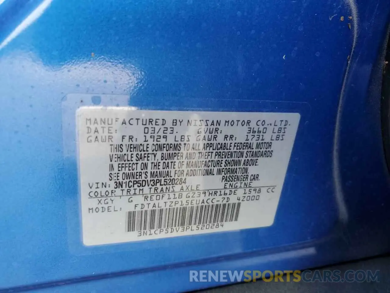 13 Photograph of a damaged car 3N1CP5DV3PL520284 NISSAN KICKS 2023