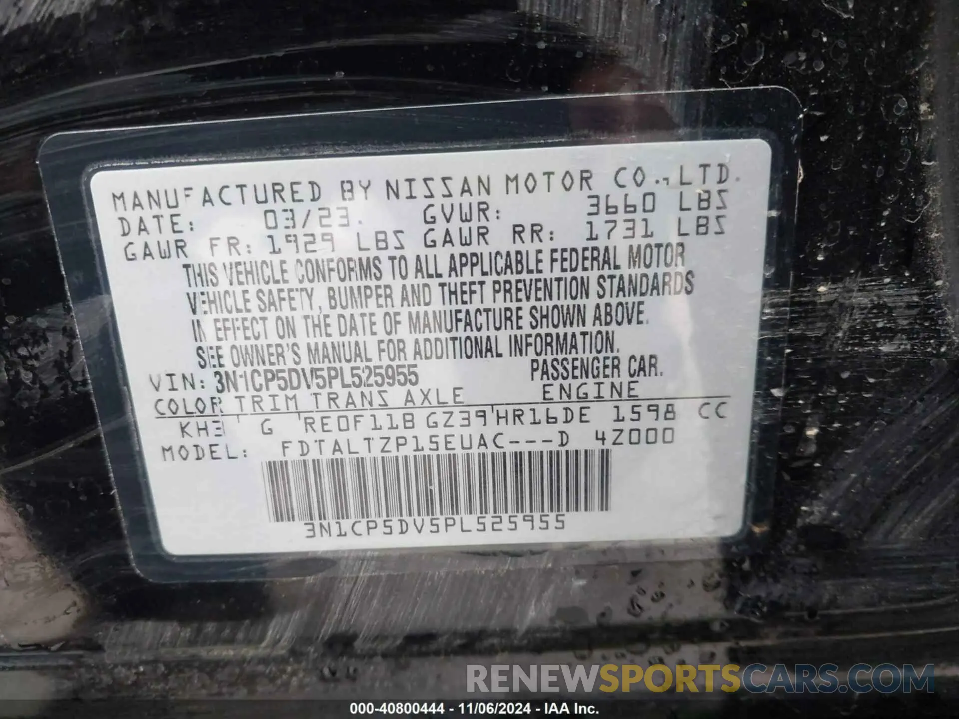 9 Photograph of a damaged car 3N1CP5DV5PL525955 NISSAN KICKS 2023