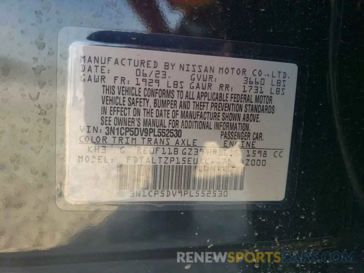 13 Photograph of a damaged car 3N1CP5DV9PL552530 NISSAN KICKS 2023