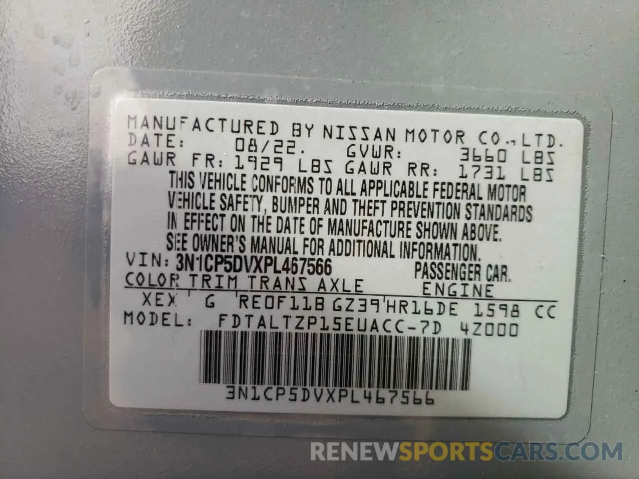 13 Photograph of a damaged car 3N1CP5DVXPL467566 NISSAN KICKS 2023