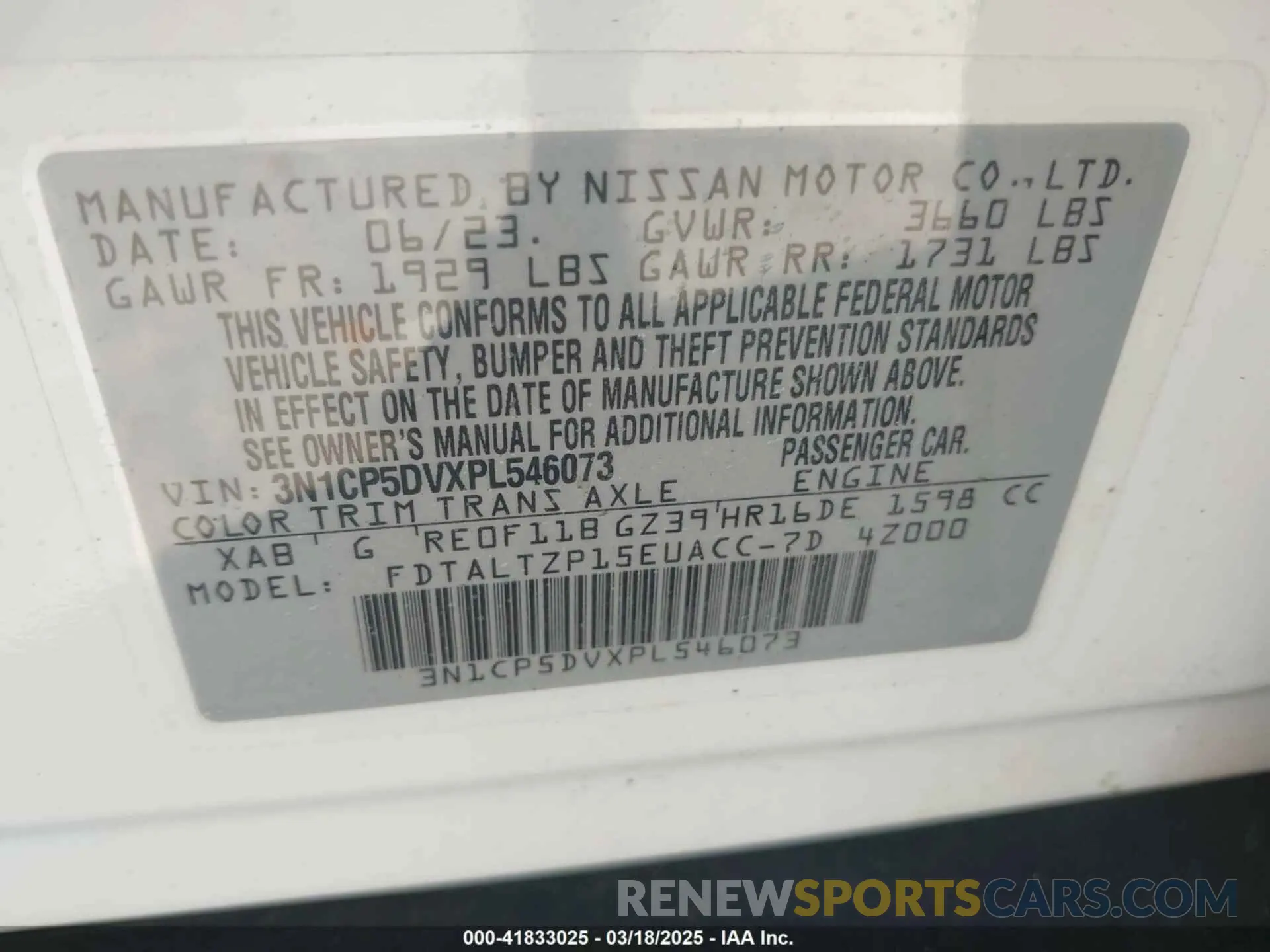 9 Photograph of a damaged car 3N1CP5DVXPL546073 NISSAN KICKS 2023