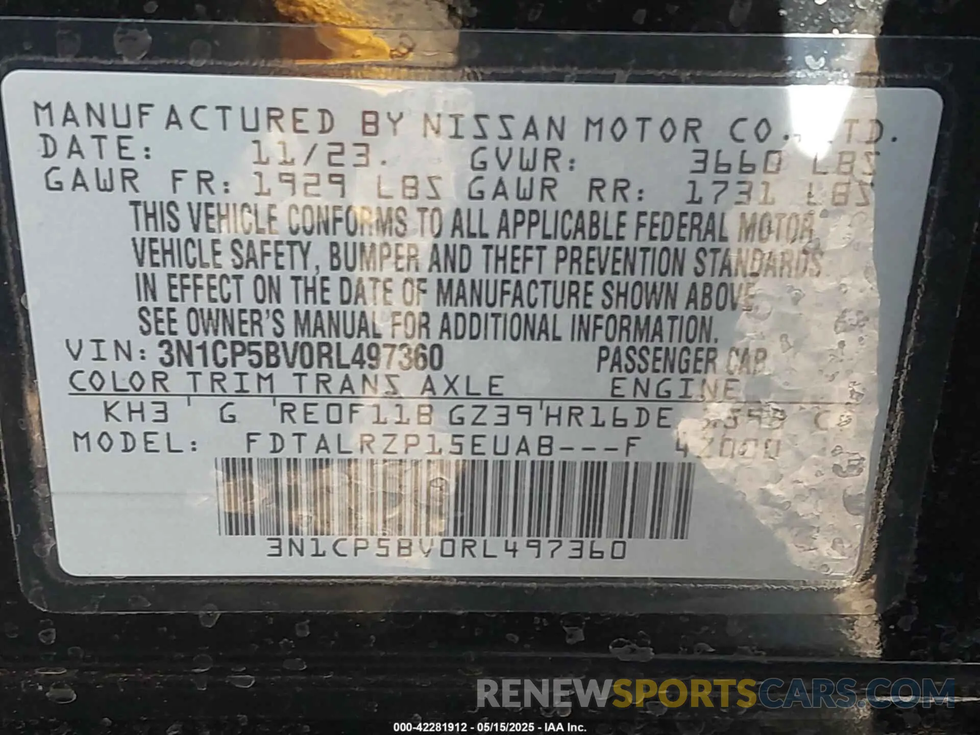 9 Photograph of a damaged car 3N1CP5BV0RL497360 NISSAN KICKS 2024