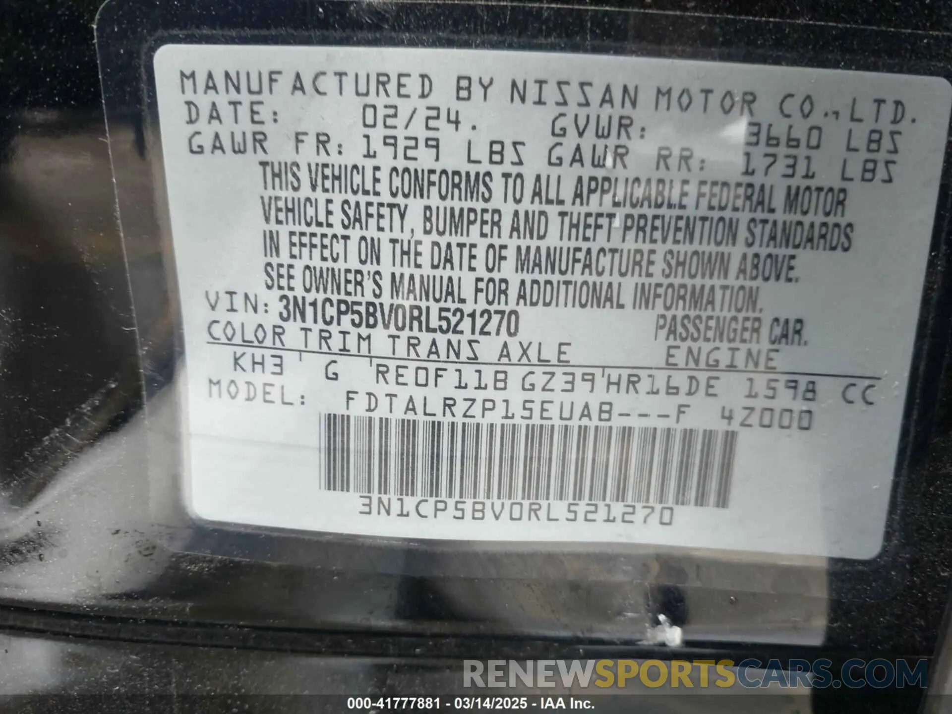 9 Photograph of a damaged car 3N1CP5BV0RL521270 NISSAN KICKS 2024