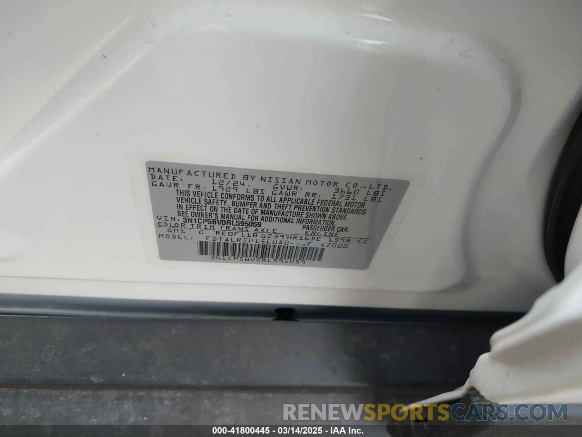 9 Photograph of a damaged car 3N1CP5BV0RL595059 NISSAN KICKS 2024