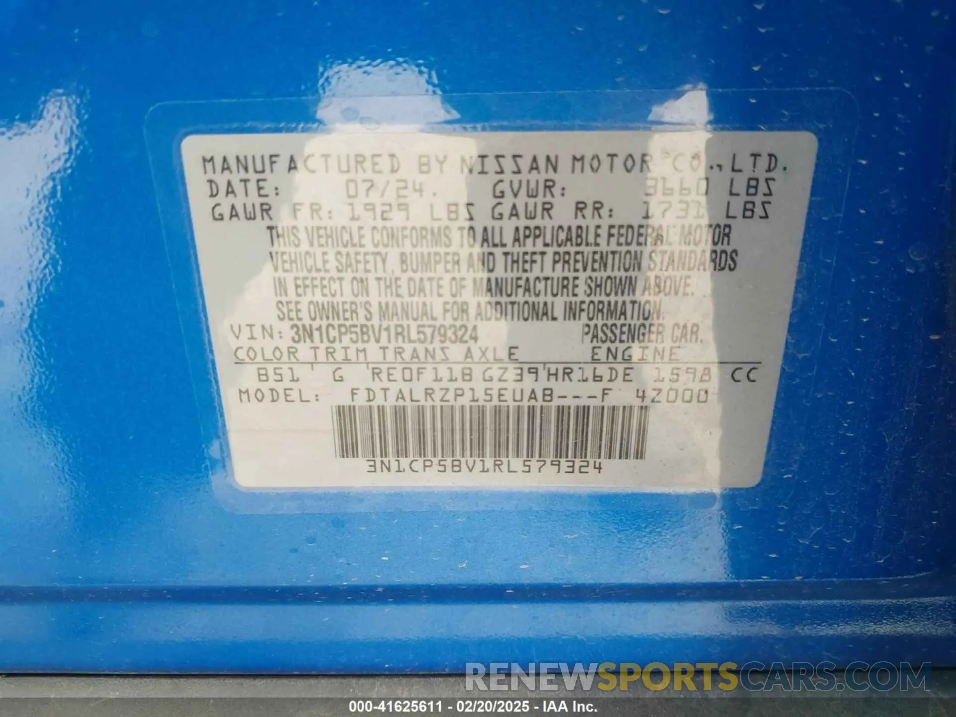 9 Photograph of a damaged car 3N1CP5BV1RL579324 NISSAN KICKS 2024