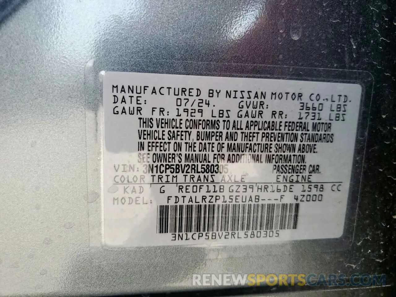 13 Photograph of a damaged car 3N1CP5BV2RL580305 NISSAN KICKS 2024