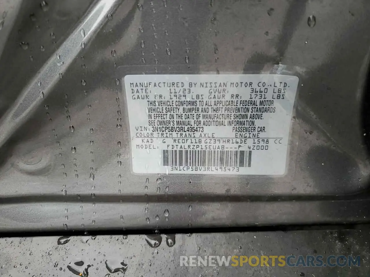 13 Photograph of a damaged car 3N1CP5BV3RL495473 NISSAN KICKS 2024