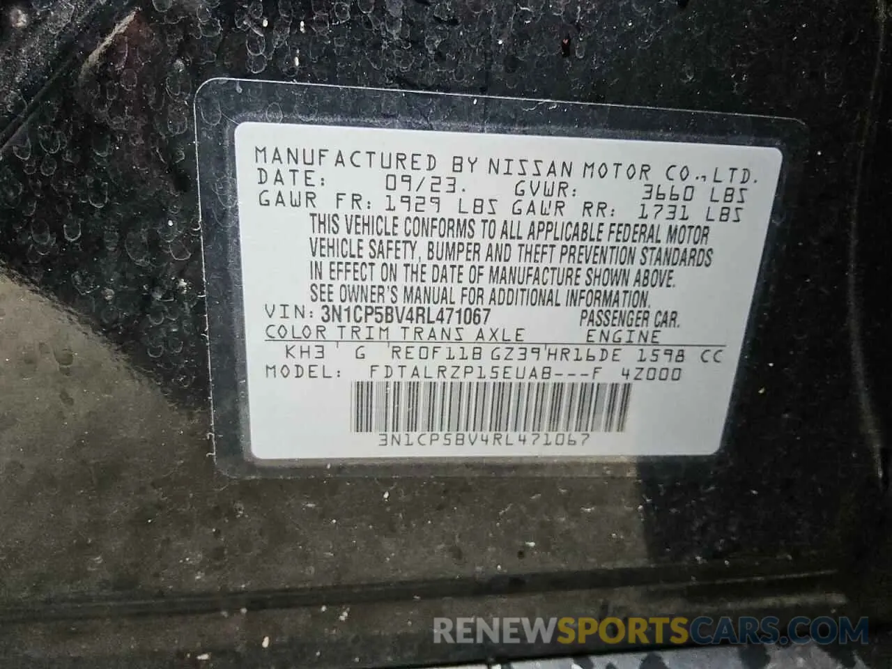 13 Photograph of a damaged car 3N1CP5BV4RL471067 NISSAN KICKS 2024
