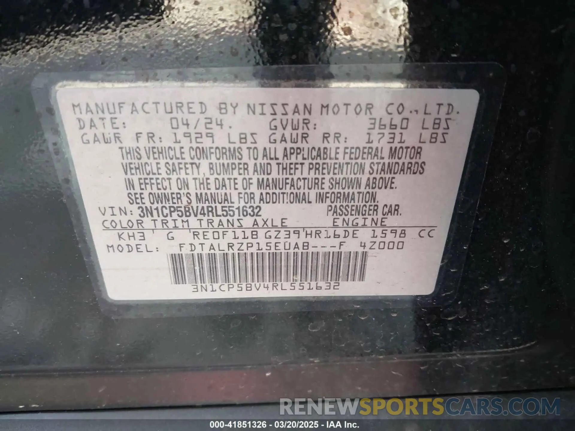 9 Photograph of a damaged car 3N1CP5BV4RL551632 NISSAN KICKS 2024