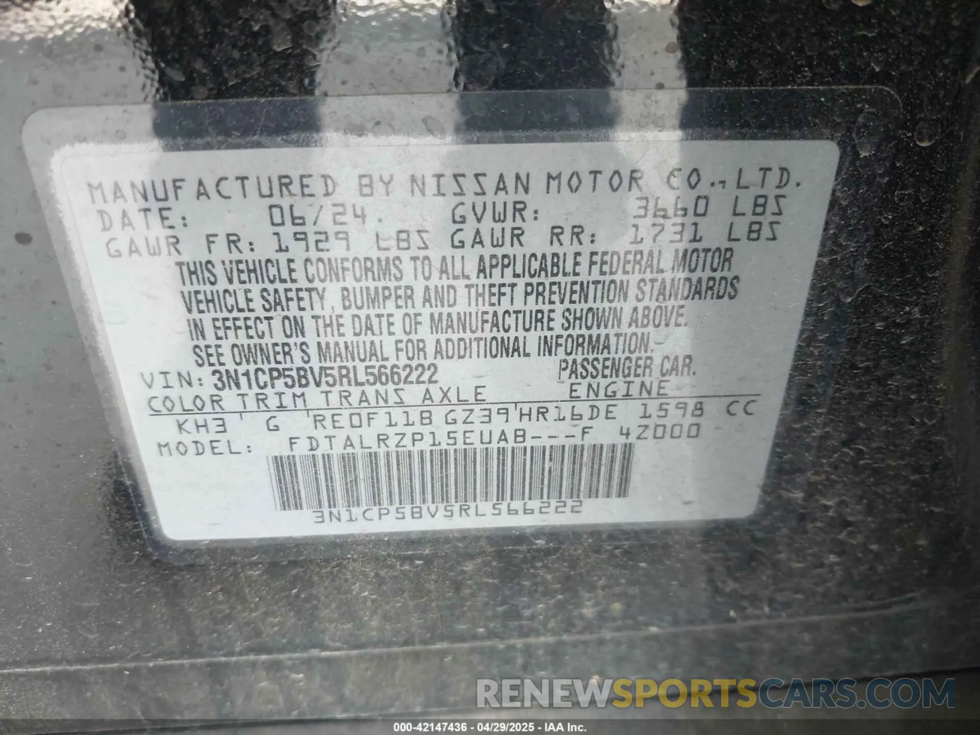 9 Photograph of a damaged car 3N1CP5BV5RL566222 NISSAN KICKS 2024