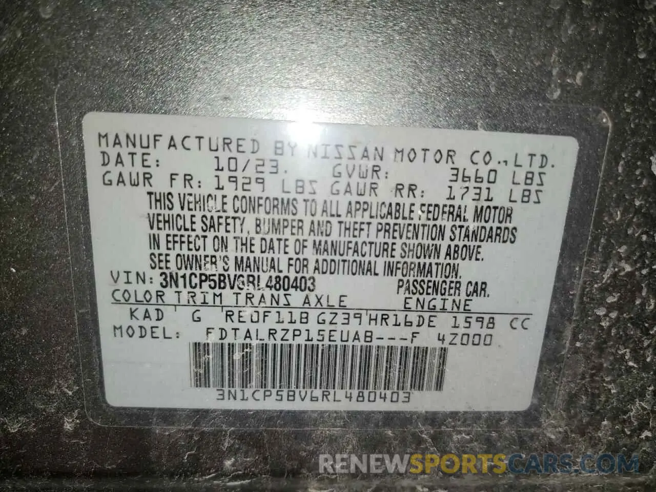 12 Photograph of a damaged car 3N1CP5BV6RL480403 NISSAN KICKS 2024