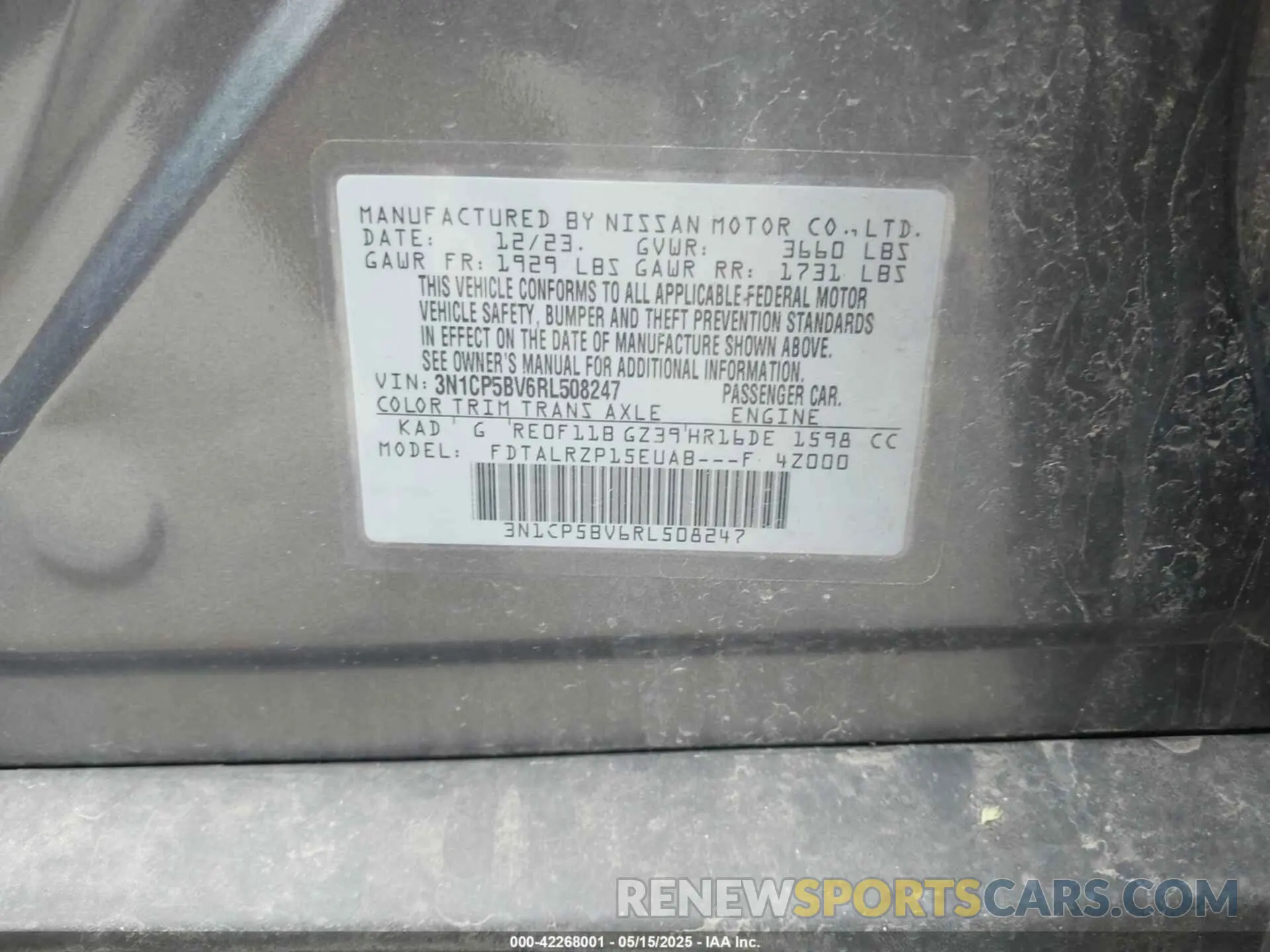 9 Photograph of a damaged car 3N1CP5BV6RL508247 NISSAN KICKS 2024