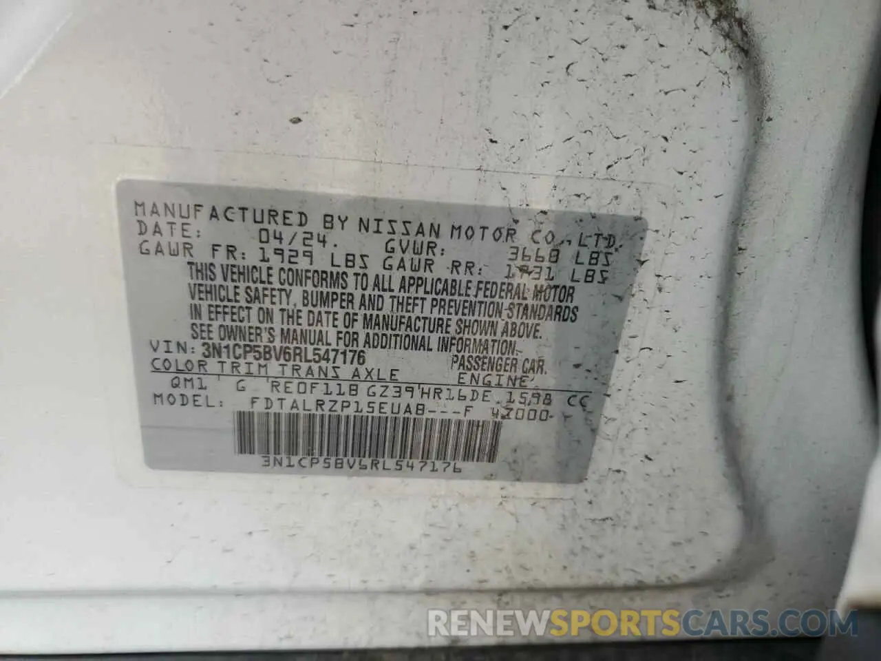 13 Photograph of a damaged car 3N1CP5BV6RL547176 NISSAN KICKS 2024
