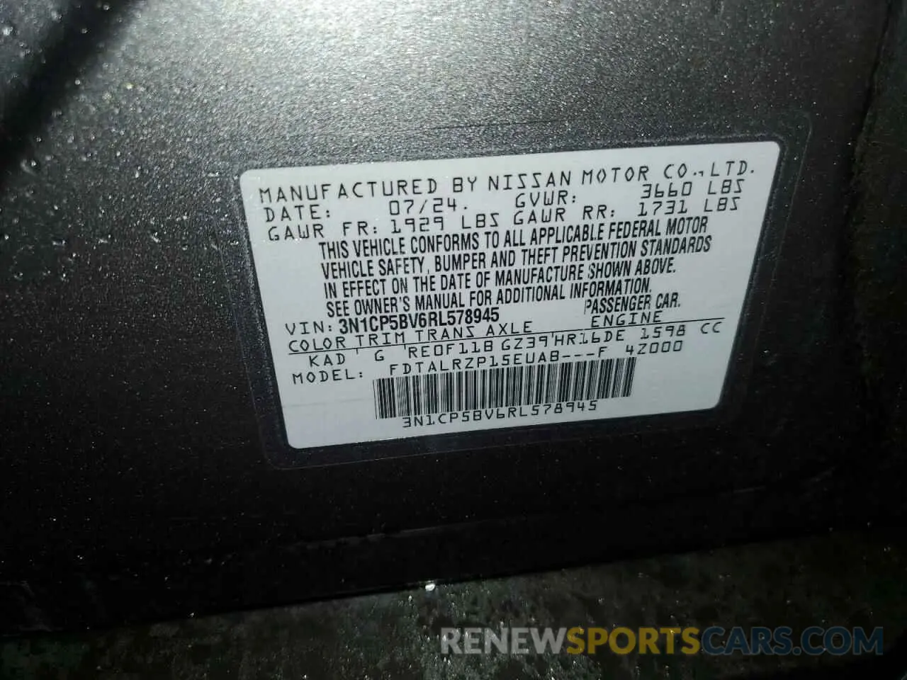 13 Photograph of a damaged car 3N1CP5BV6RL578945 NISSAN KICKS 2024