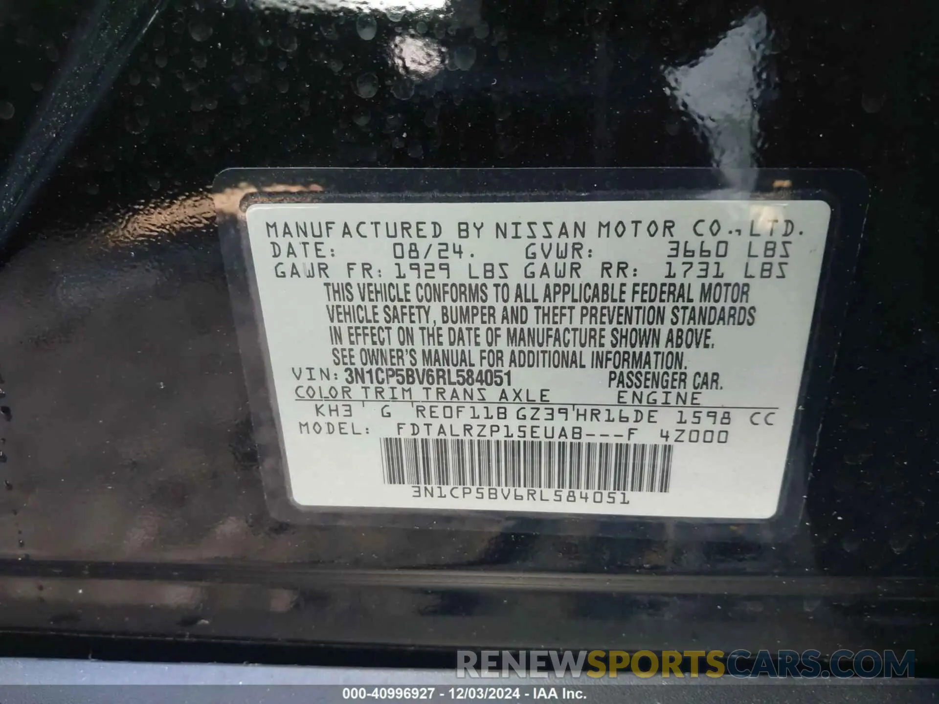 9 Photograph of a damaged car 3N1CP5BV6RL584051 NISSAN KICKS 2024