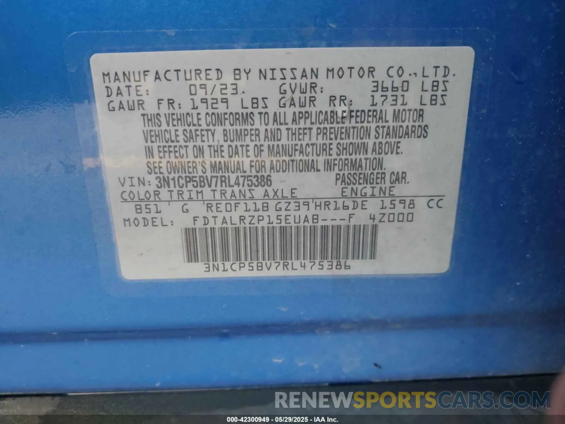 9 Photograph of a damaged car 3N1CP5BV7RL475386 NISSAN KICKS 2024