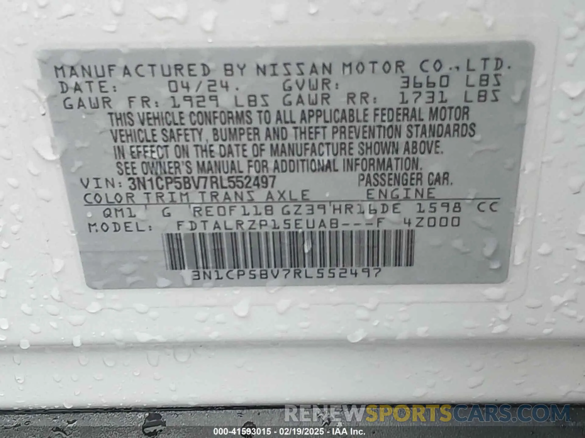9 Photograph of a damaged car 3N1CP5BV7RL552497 NISSAN KICKS 2024