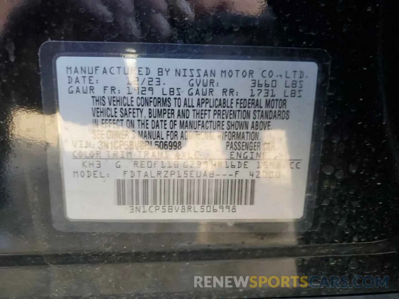 13 Photograph of a damaged car 3N1CP5BV8RL506998 NISSAN KICKS 2024
