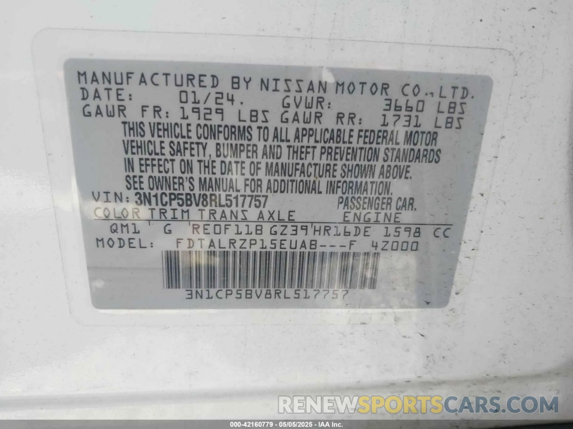 9 Photograph of a damaged car 3N1CP5BV8RL517757 NISSAN KICKS 2024