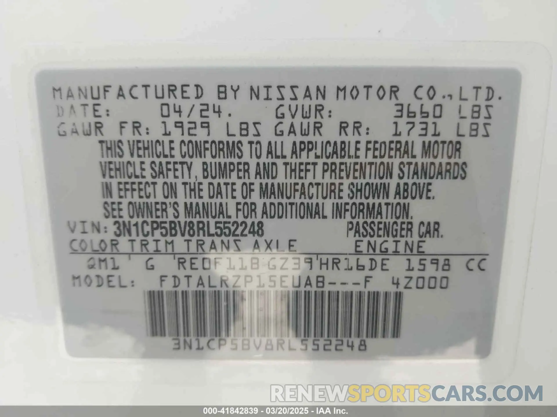 9 Photograph of a damaged car 3N1CP5BV8RL552248 NISSAN KICKS 2024