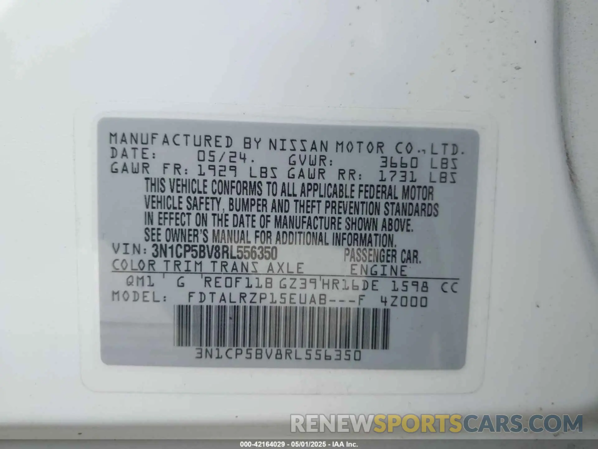9 Photograph of a damaged car 3N1CP5BV8RL556350 NISSAN KICKS 2024