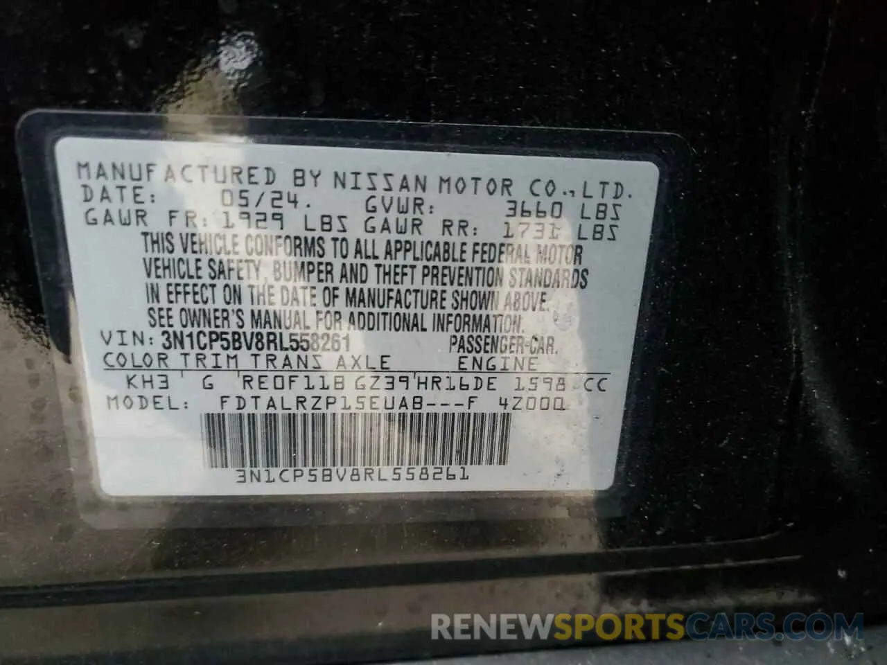 13 Photograph of a damaged car 3N1CP5BV8RL558261 NISSAN KICKS 2024
