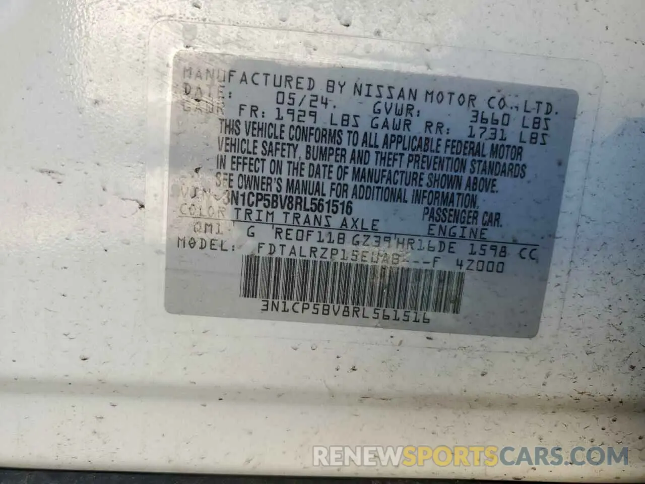 12 Photograph of a damaged car 3N1CP5BV8RL561516 NISSAN KICKS 2024
