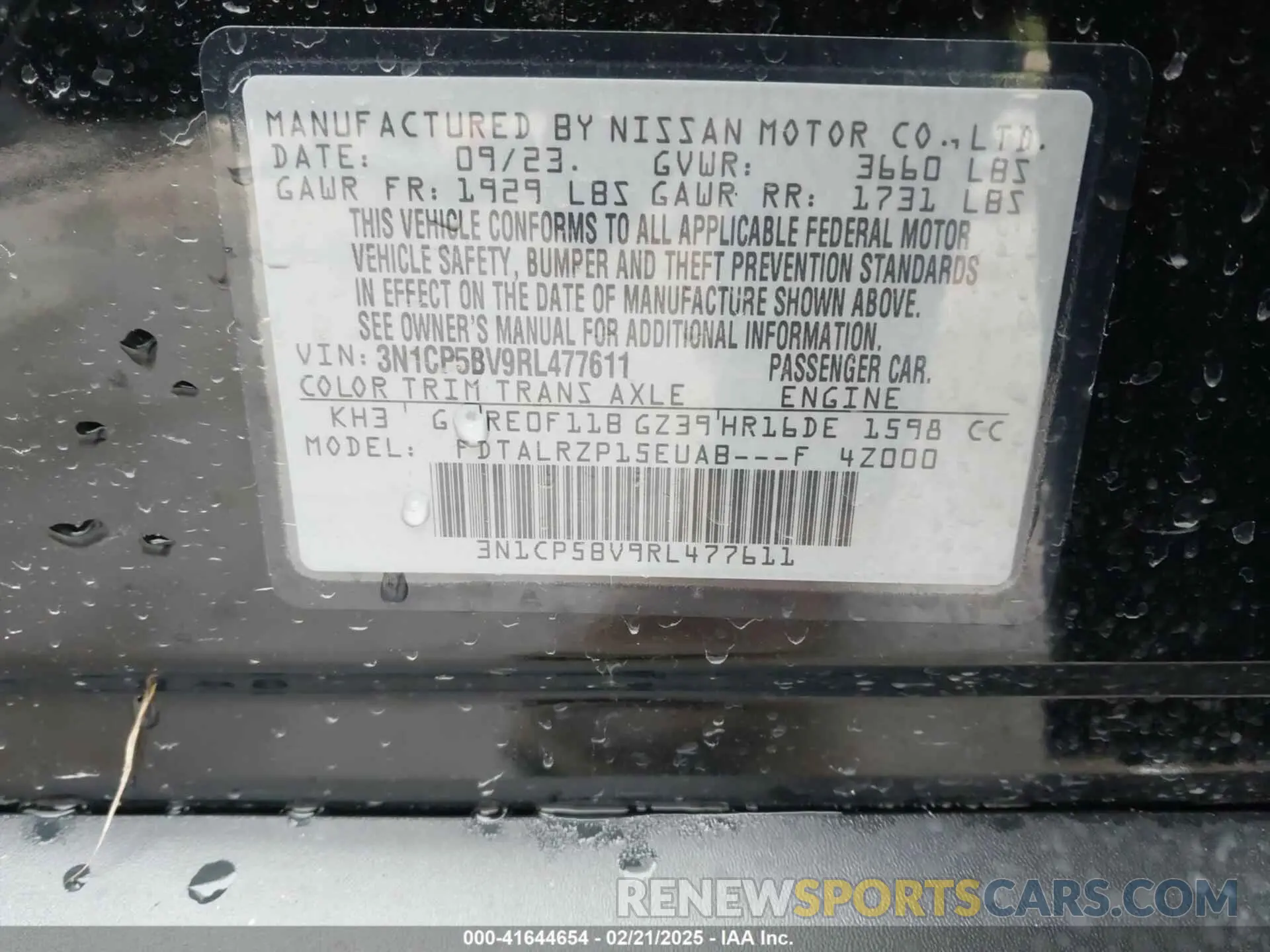 9 Photograph of a damaged car 3N1CP5BV9RL477611 NISSAN KICKS 2024