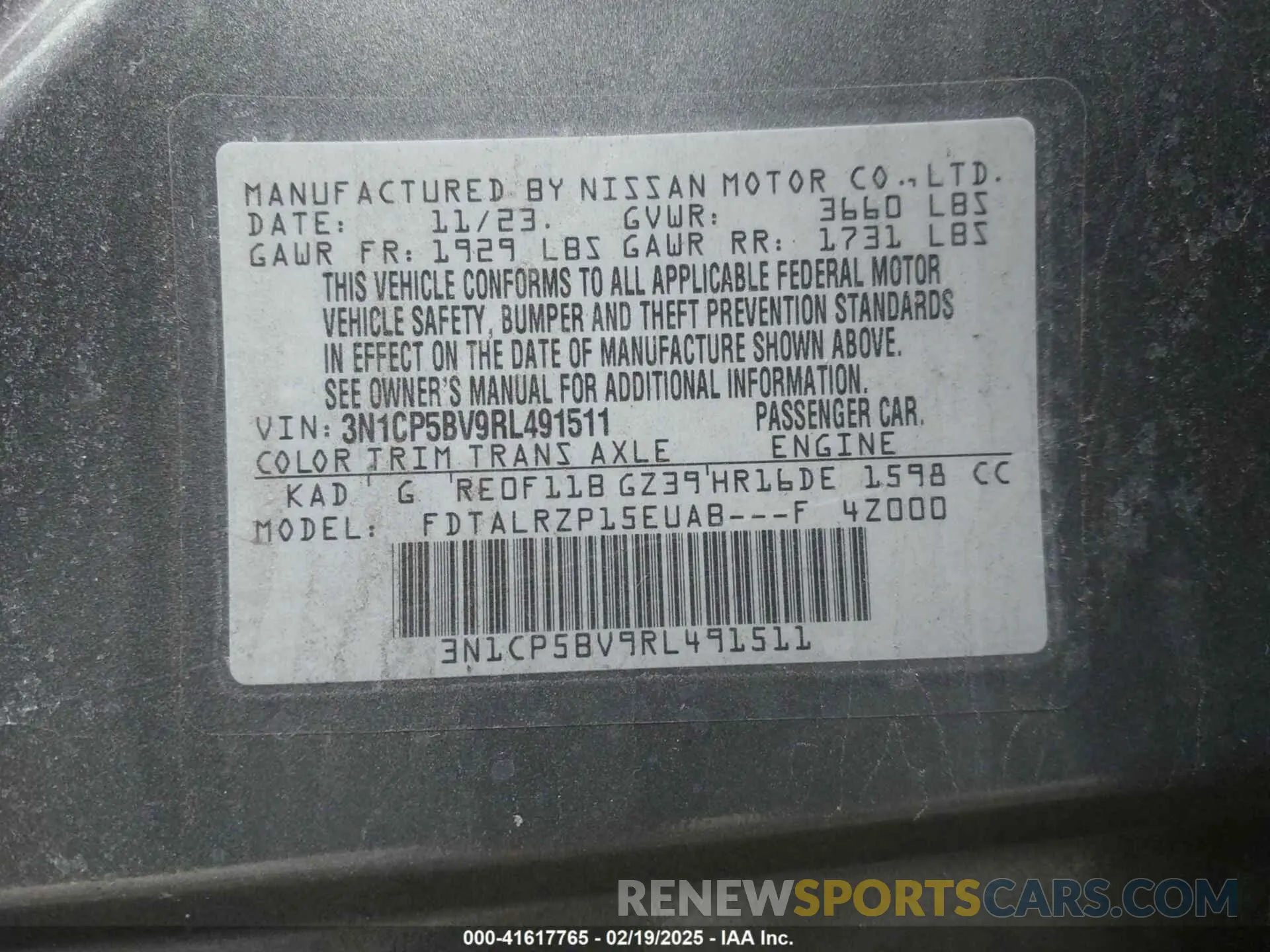 9 Photograph of a damaged car 3N1CP5BV9RL491511 NISSAN KICKS 2024