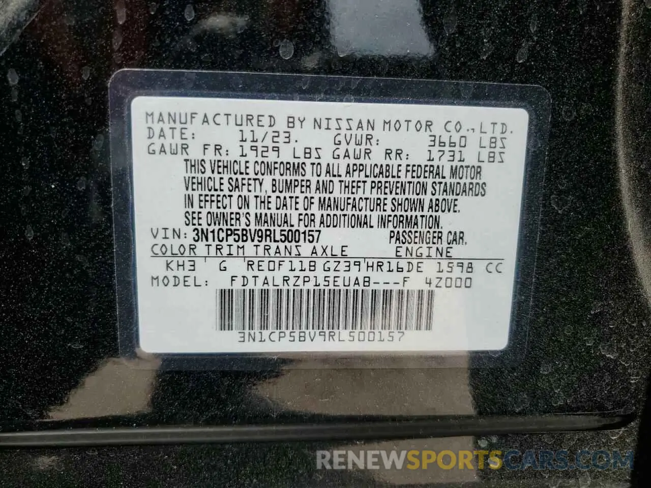 16 Photograph of a damaged car 3N1CP5BV9RL500157 NISSAN KICKS 2024