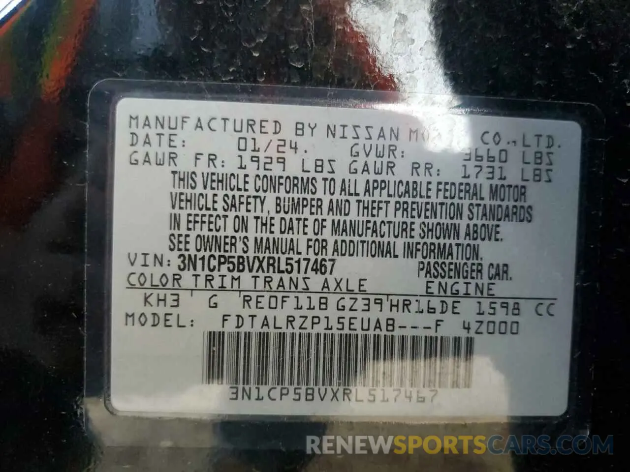 13 Photograph of a damaged car 3N1CP5BVXRL517467 NISSAN KICKS 2024