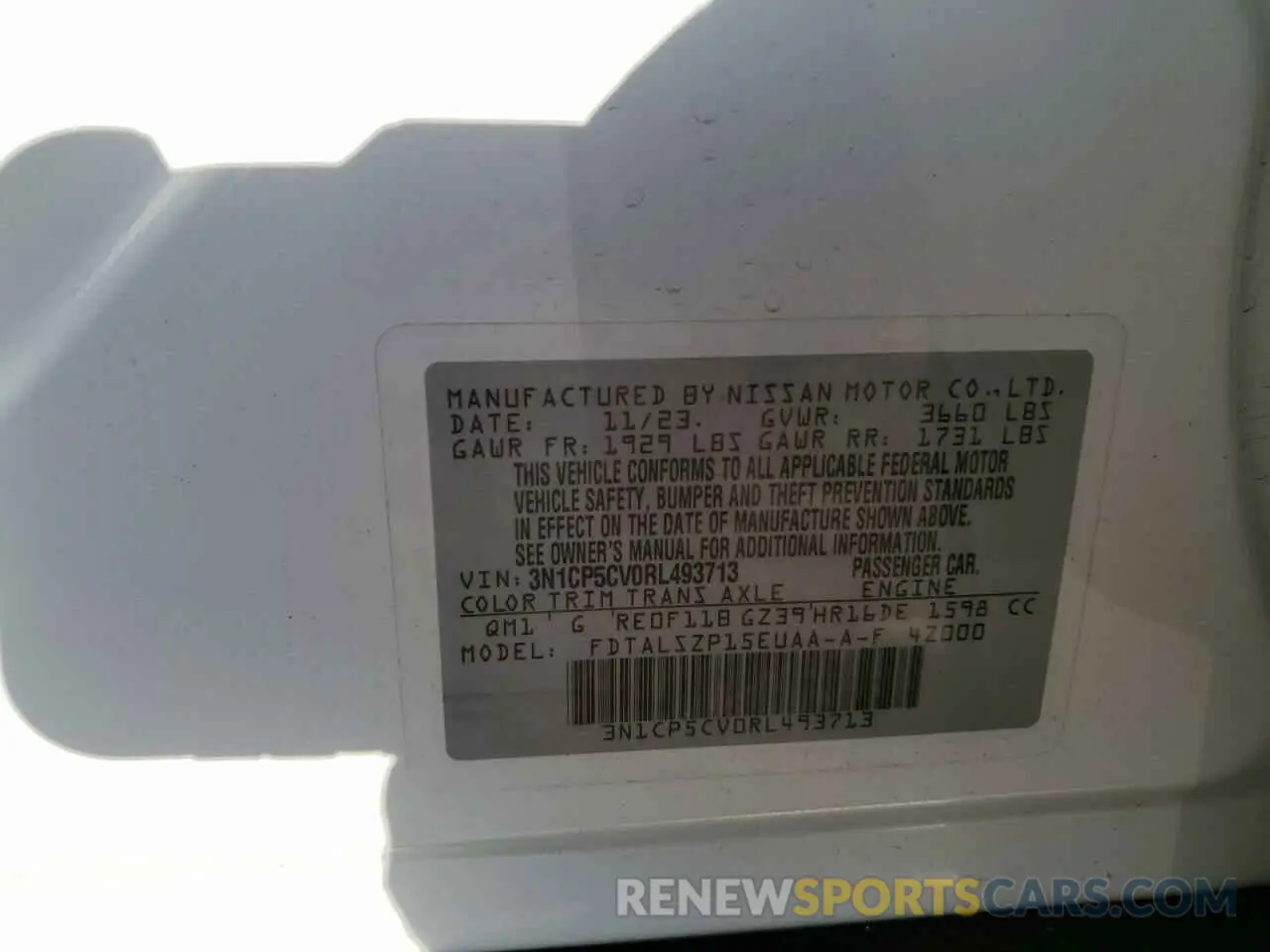 12 Photograph of a damaged car 3N1CP5CV0RL493713 NISSAN KICKS 2024