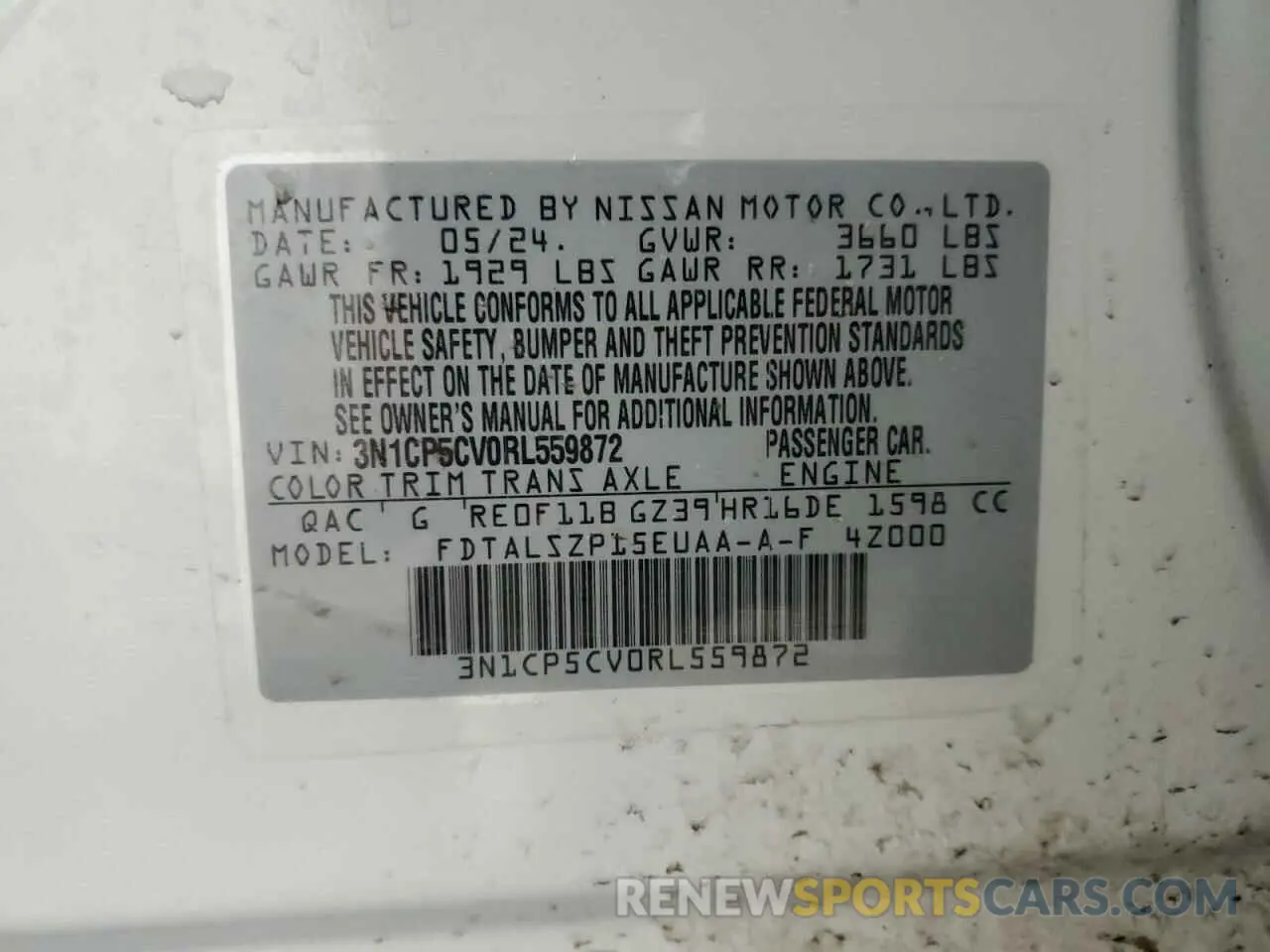 12 Photograph of a damaged car 3N1CP5CV0RL559872 NISSAN KICKS 2024