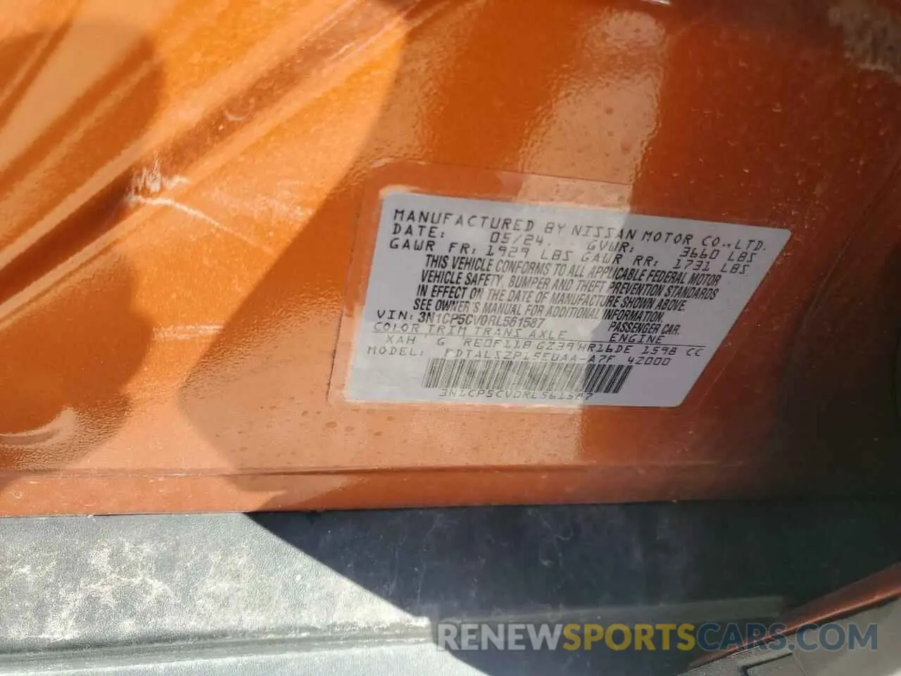 13 Photograph of a damaged car 3N1CP5CV0RL561587 NISSAN KICKS 2024