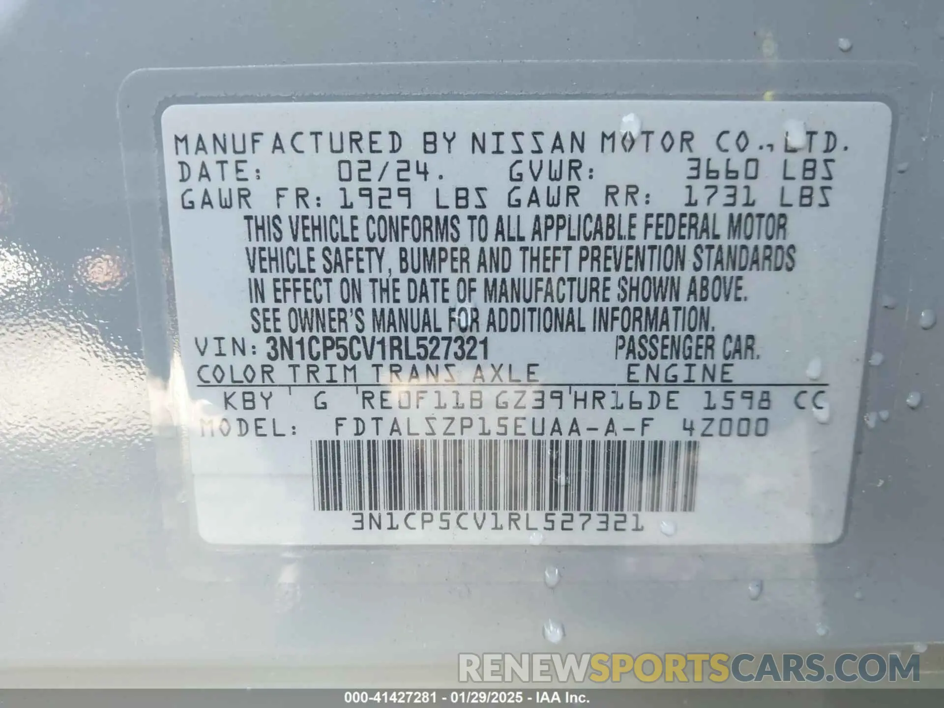 9 Photograph of a damaged car 3N1CP5CV1RL527321 NISSAN KICKS 2024