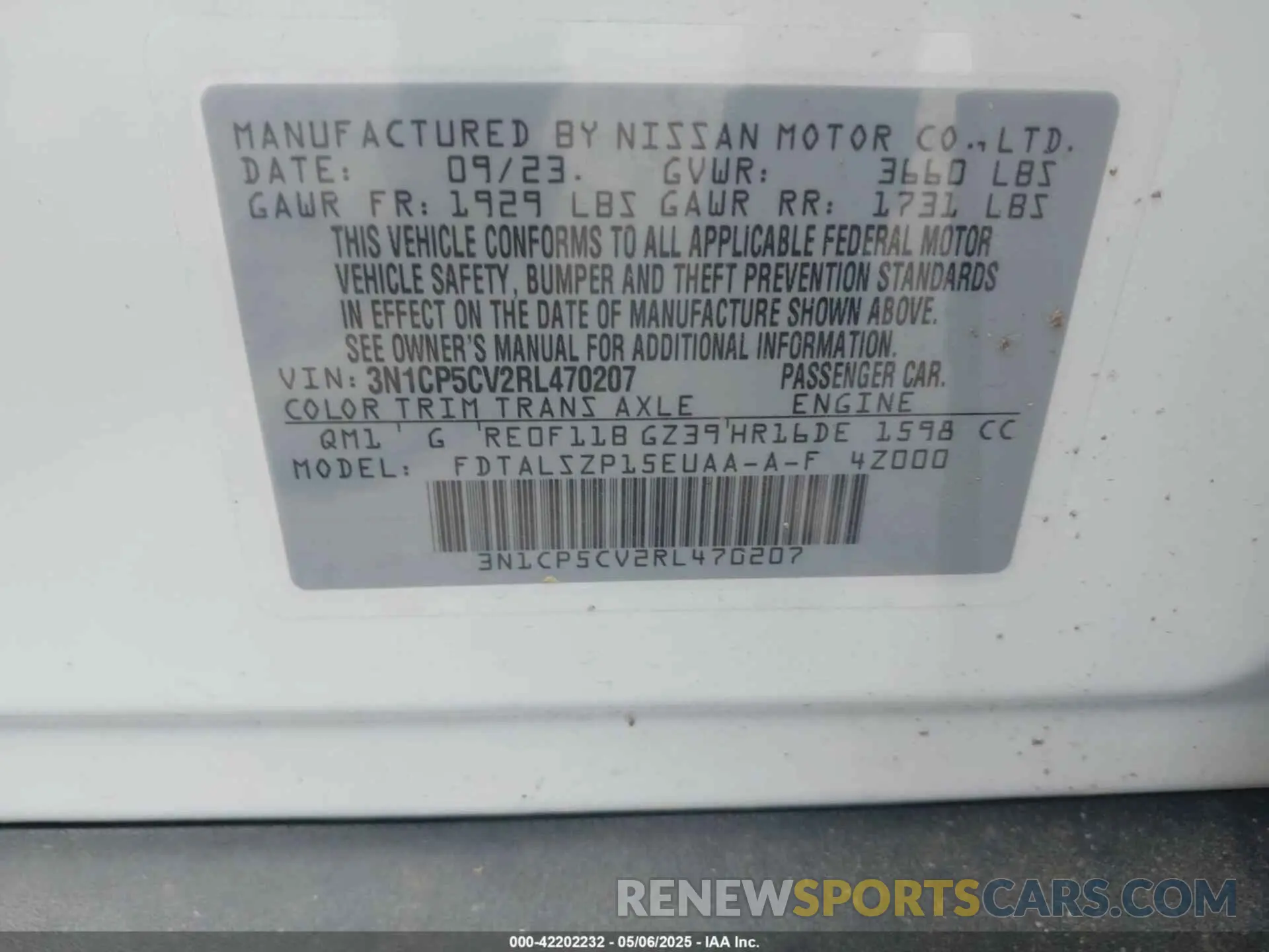 9 Photograph of a damaged car 3N1CP5CV2RL470207 NISSAN KICKS 2024