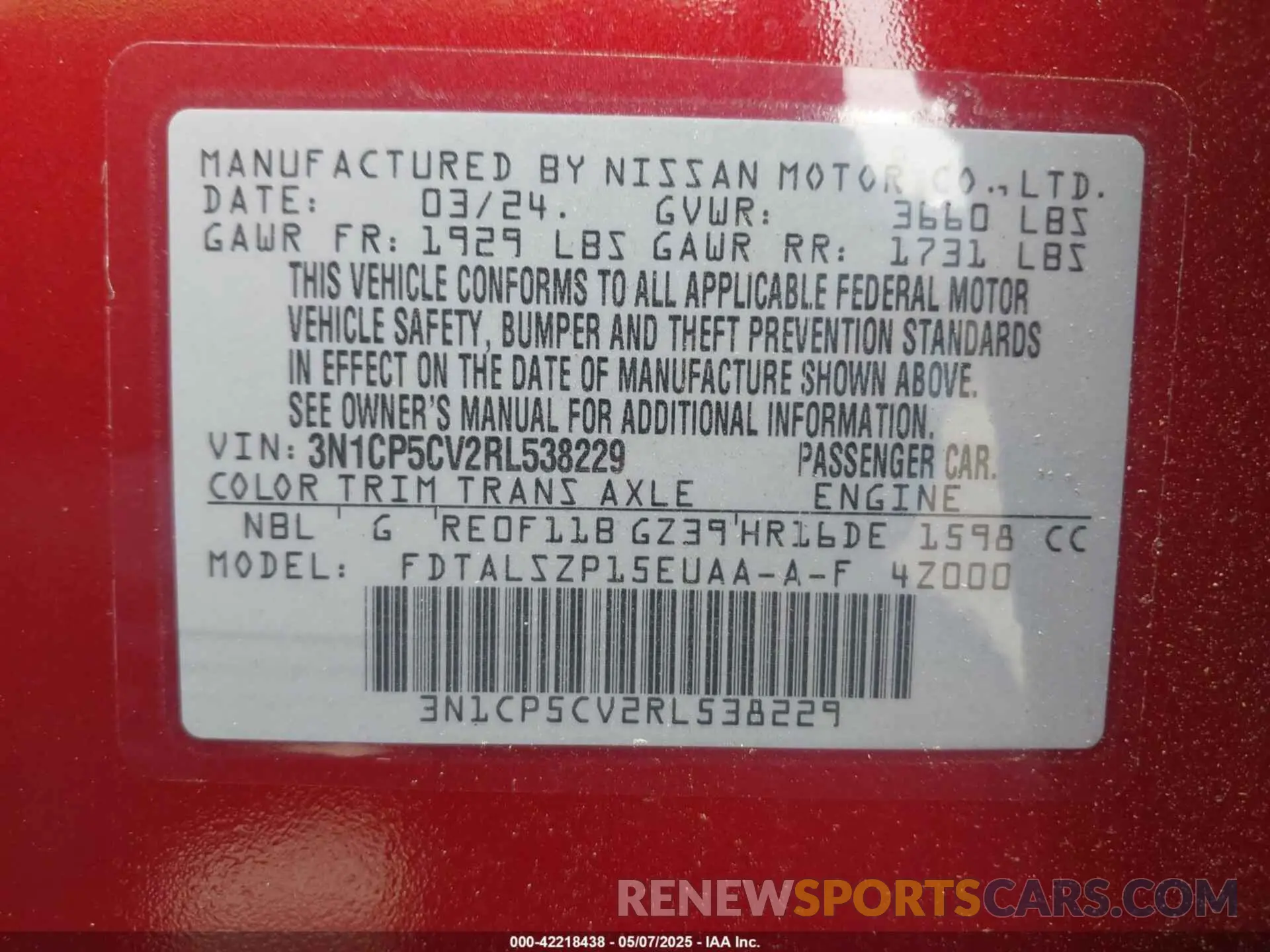 9 Photograph of a damaged car 3N1CP5CV2RL538229 NISSAN KICKS 2024