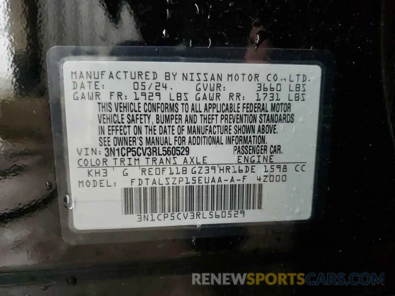 14 Photograph of a damaged car 3N1CP5CV3RL560529 NISSAN KICKS 2024