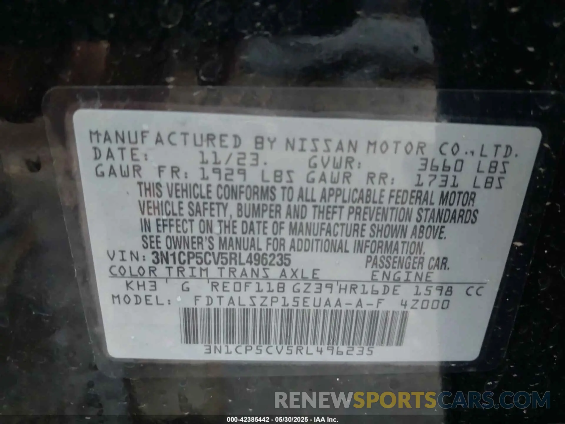 9 Photograph of a damaged car 3N1CP5CV5RL496235 NISSAN KICKS 2024