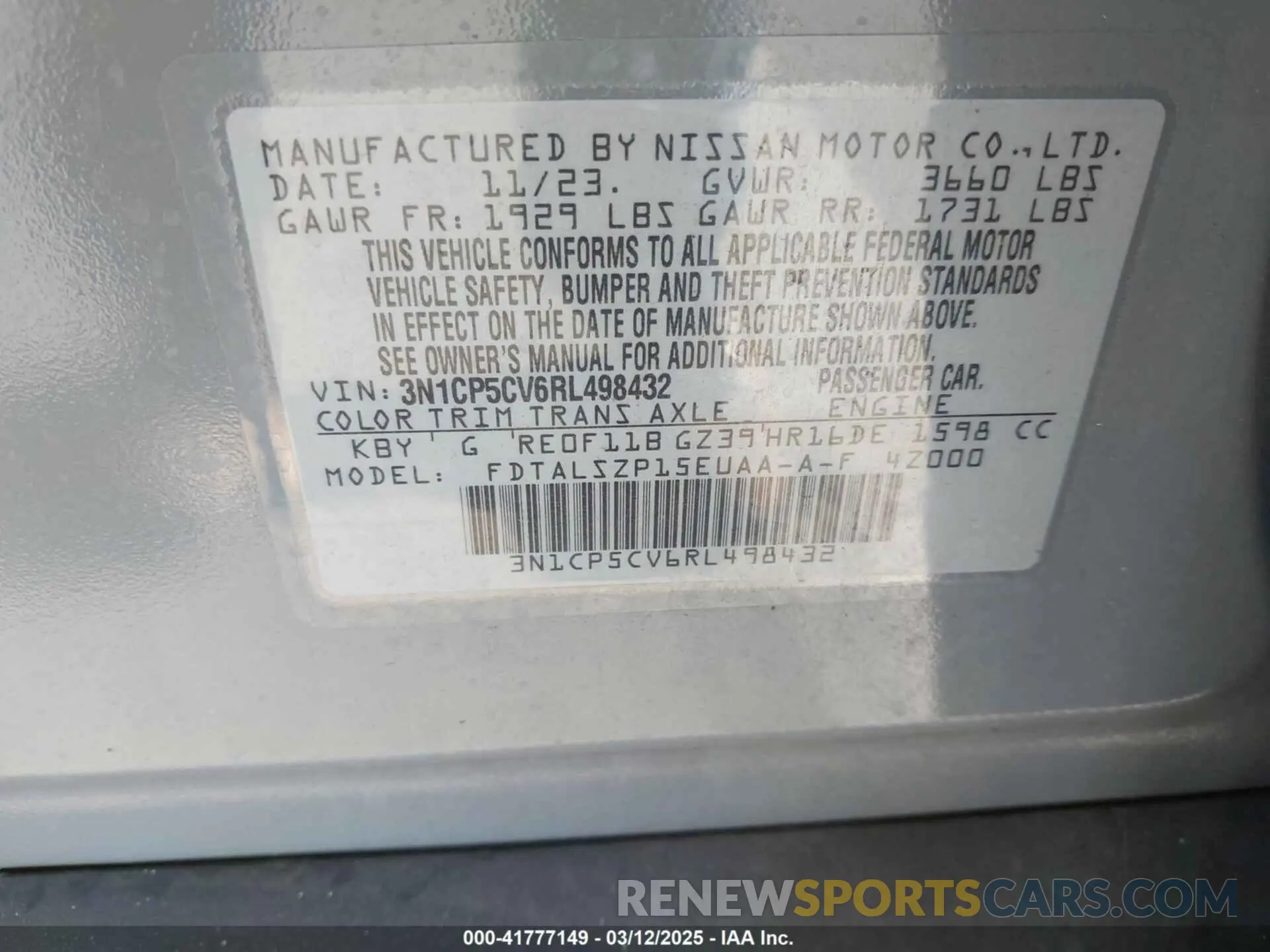 9 Photograph of a damaged car 3N1CP5CV6RL498432 NISSAN KICKS 2024