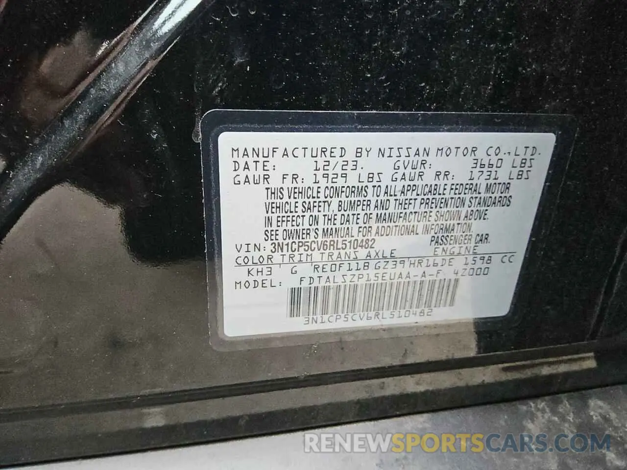 12 Photograph of a damaged car 3N1CP5CV6RL510482 NISSAN KICKS 2024