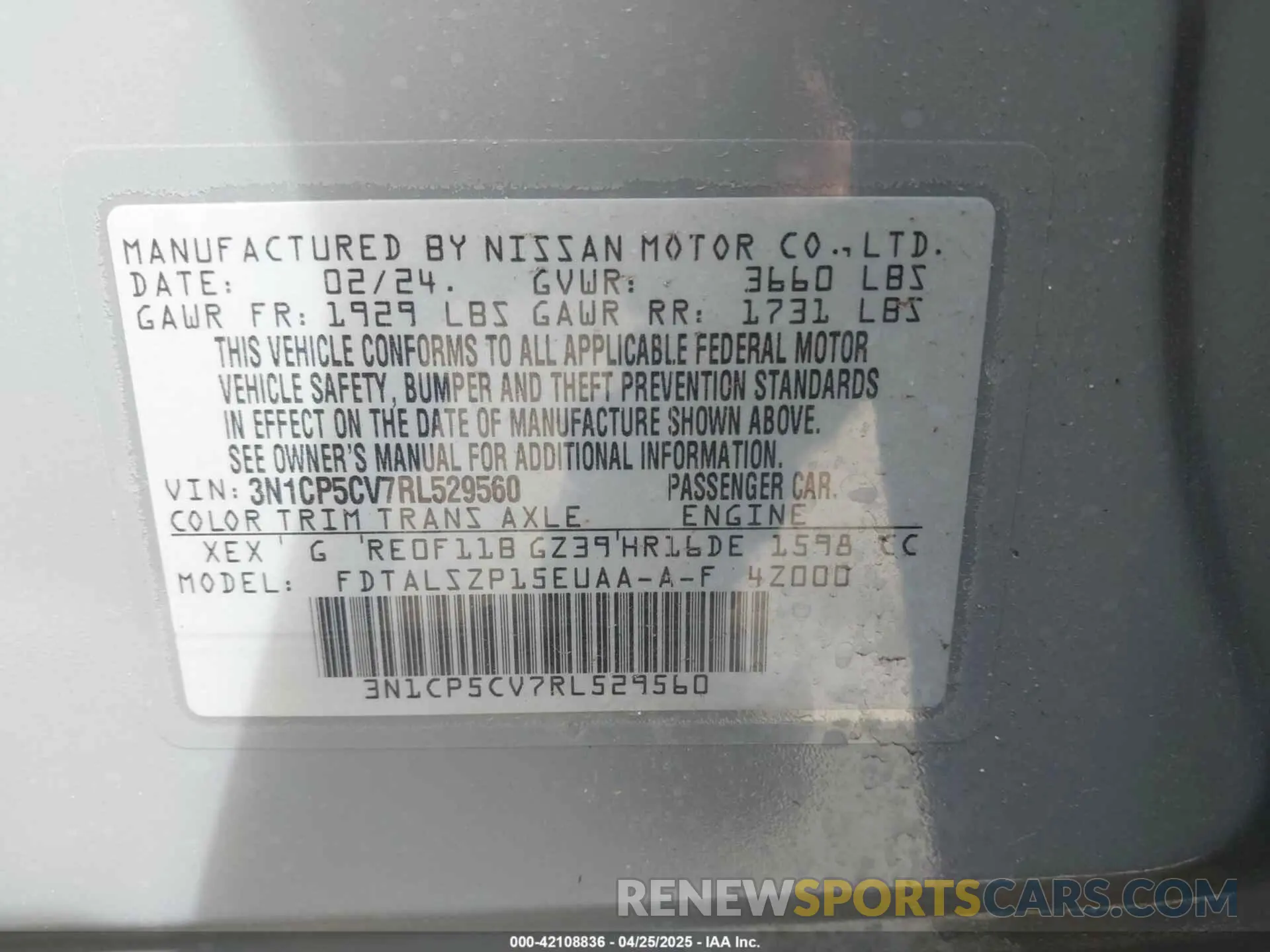 9 Photograph of a damaged car 3N1CP5CV7RL529560 NISSAN KICKS 2024