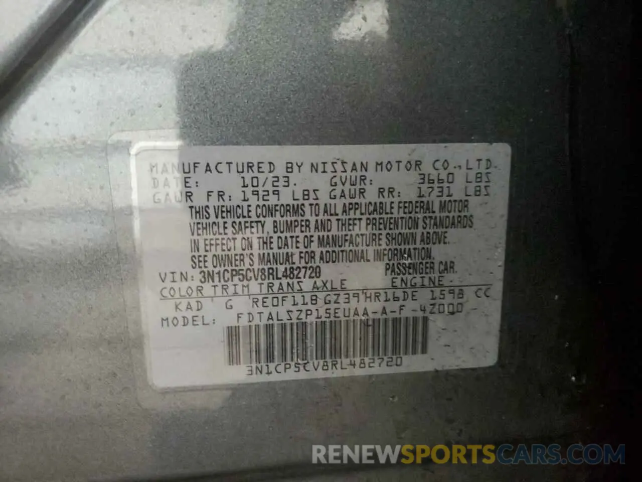 13 Photograph of a damaged car 3N1CP5CV8RL482720 NISSAN KICKS 2024