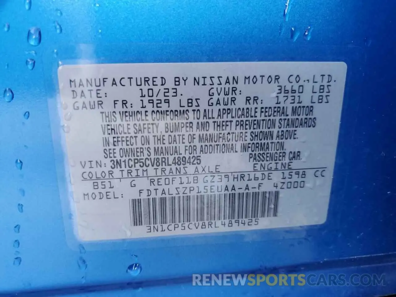 13 Photograph of a damaged car 3N1CP5CV8RL489425 NISSAN KICKS 2024