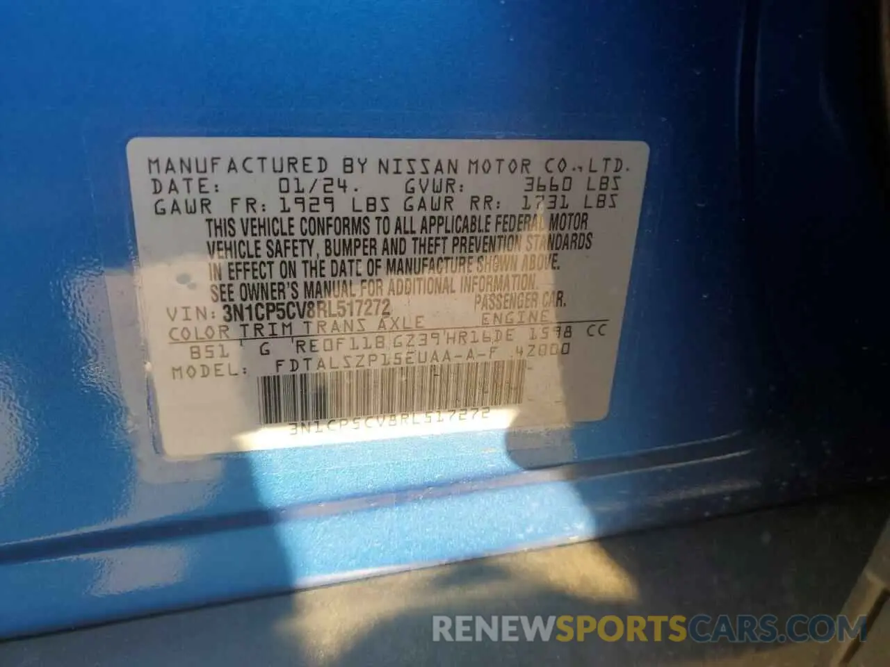 13 Photograph of a damaged car 3N1CP5CV8RL517272 NISSAN KICKS 2024