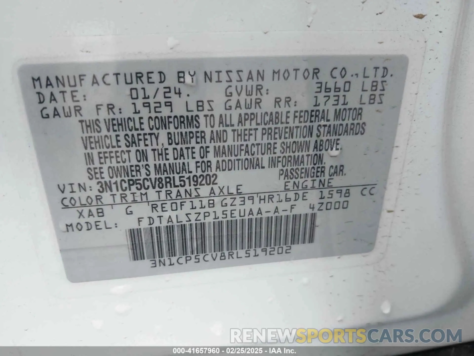 9 Photograph of a damaged car 3N1CP5CV8RL519202 NISSAN KICKS 2024