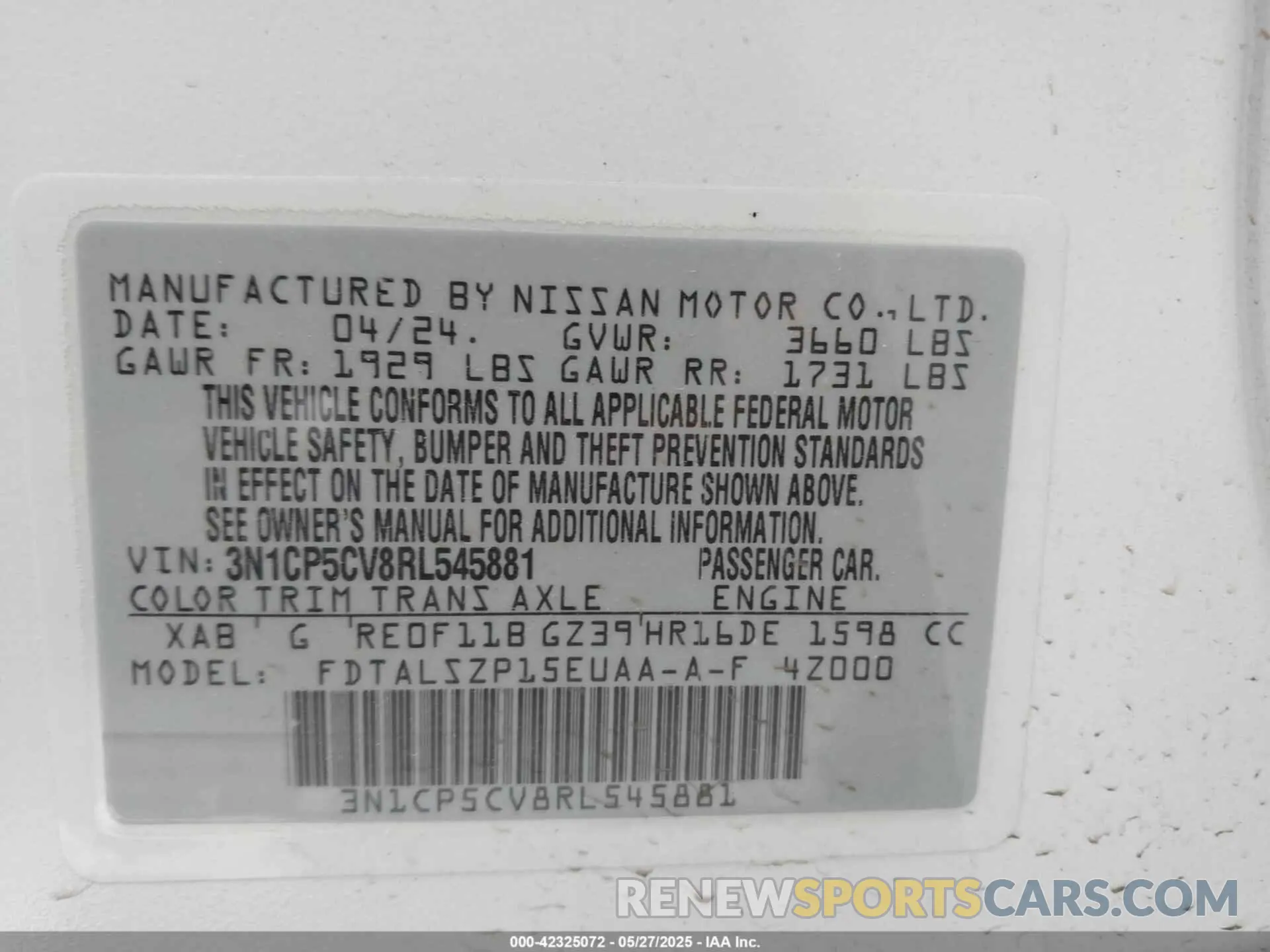 9 Photograph of a damaged car 3N1CP5CV8RL545881 NISSAN KICKS 2024