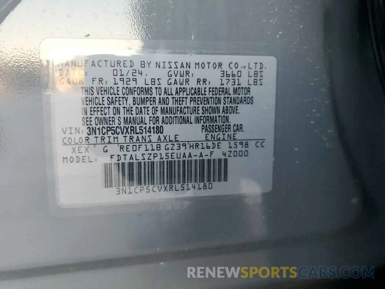 13 Photograph of a damaged car 3N1CP5CVXRL514180 NISSAN KICKS 2024