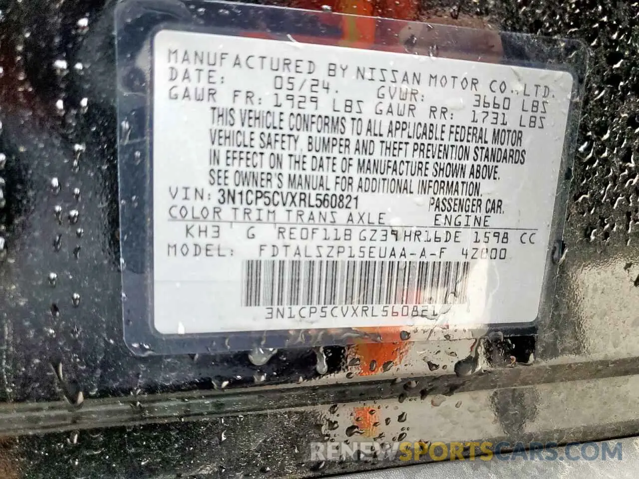 14 Photograph of a damaged car 3N1CP5CVXRL560821 NISSAN KICKS 2024